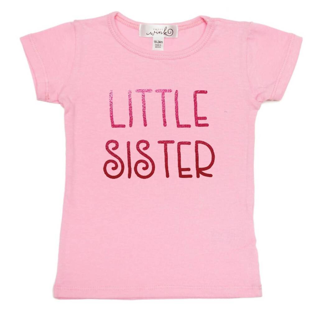 NEW SWEET WINK baby girls little sister t-shirt in pink